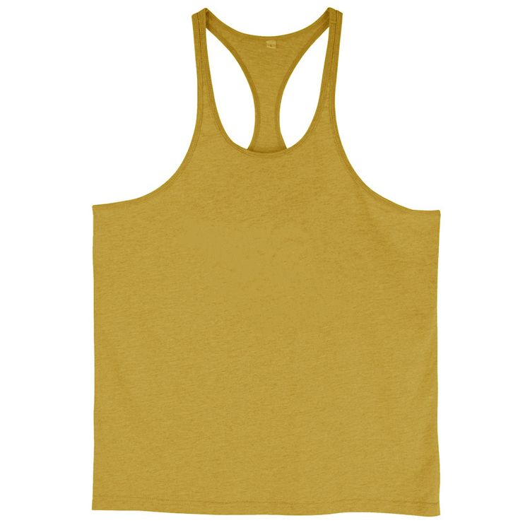 Men's Gym Workout Bodybuilding Cotton Tank Tops Y Back Fitness Thin Shoulder Strap Muscle Fit Stringer Sleeveless Shirt