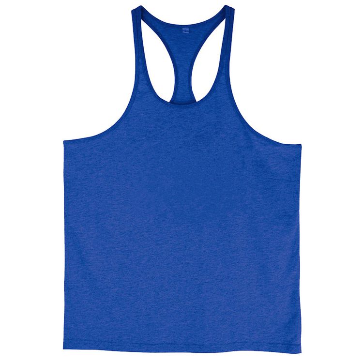 Men's Gym Workout Bodybuilding Cotton Tank Tops Y Back Fitness Thin Shoulder Strap Muscle Fit Stringer Sleeveless Shirt