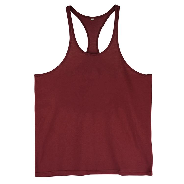 Men's Gym Workout Bodybuilding Cotton Tank Tops Y Back Fitness Thin Shoulder Strap Muscle Fit Stringer Sleeveless Shirt