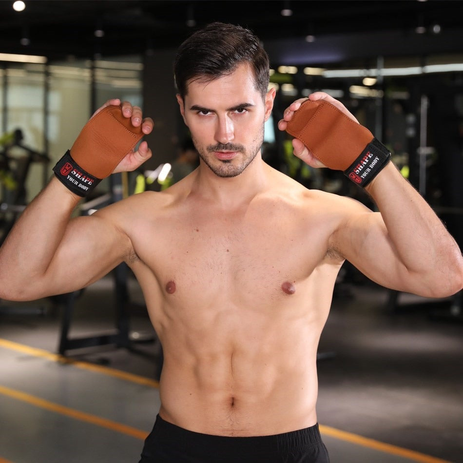 WOSWEIR Gym Horizontal Bar Gloves for Weight Lifting Fitness Bodybuilding Training Sports Crossfit Workout Palm Protector