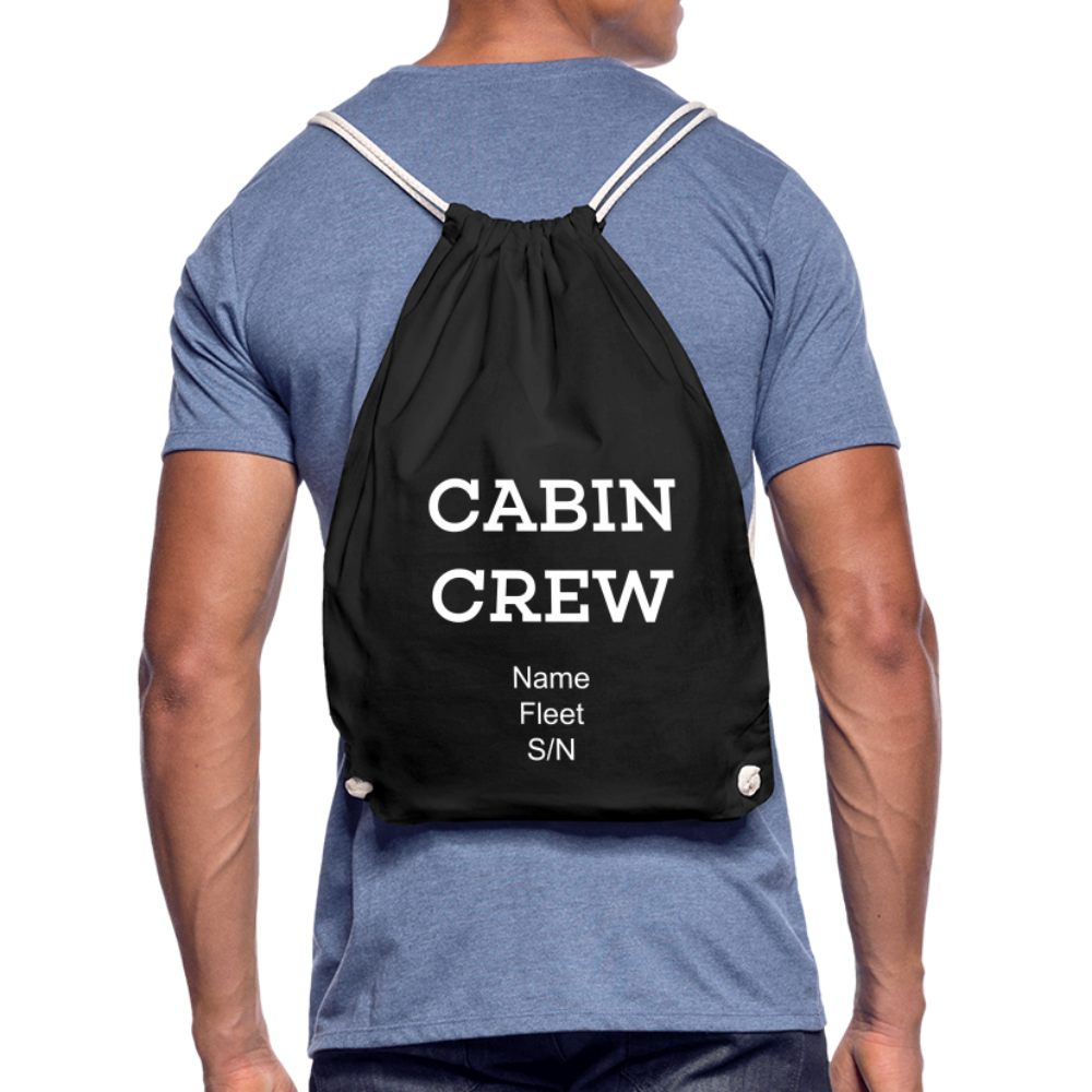 Cabin Crew Drawstring Bag - black