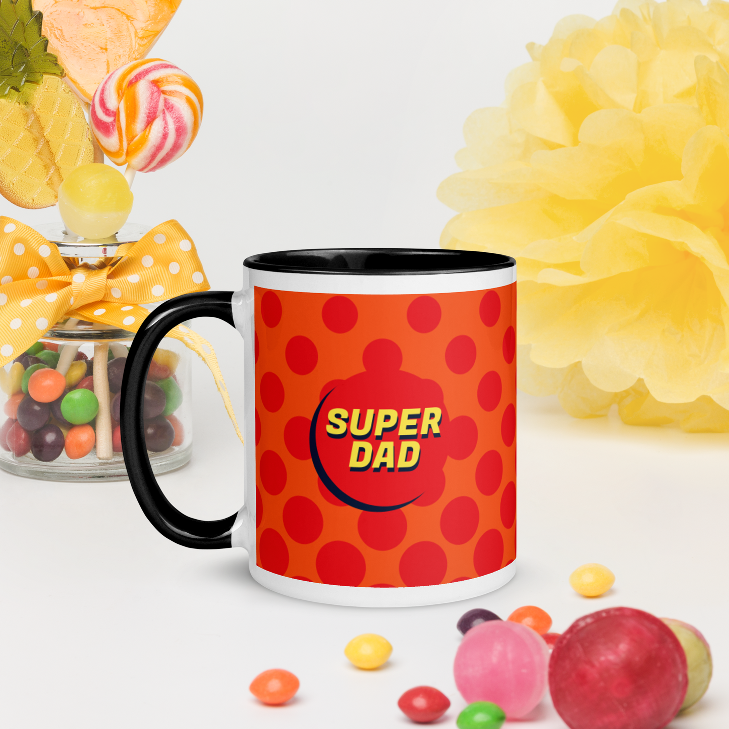 Super Dad Mug with Color Inside