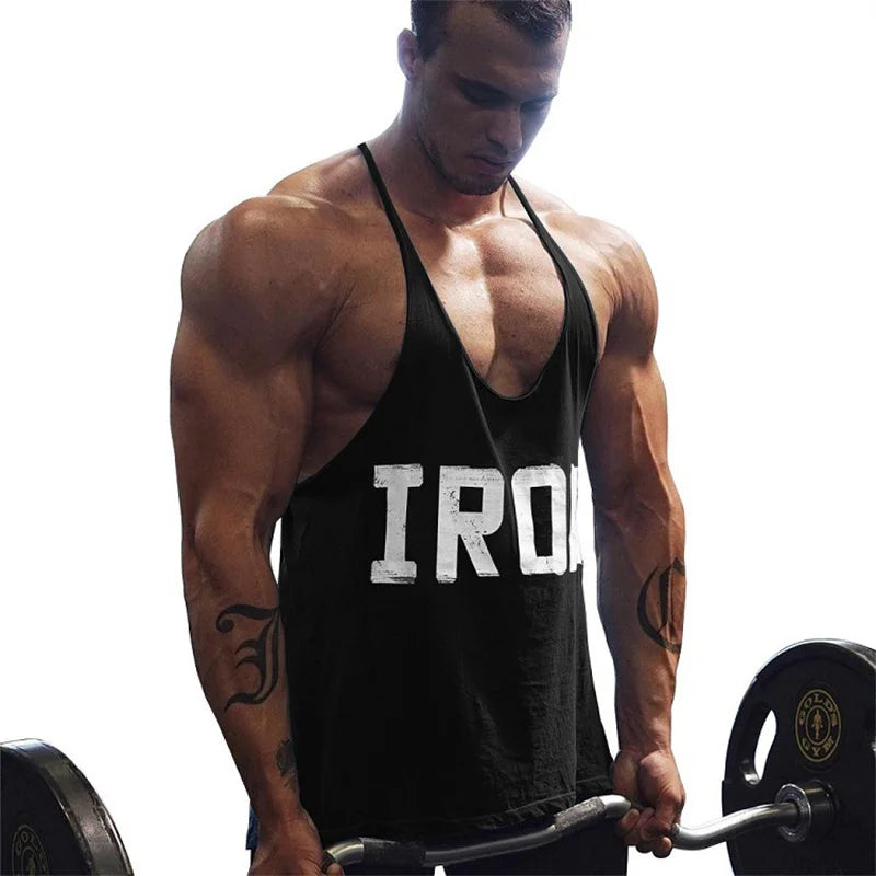 Men's 100% Cotton Workout Gym Tank Top Muscle Sleeveless Sportswear Bodybuilding Training Fashion Sports Shirts Plus Size Vest