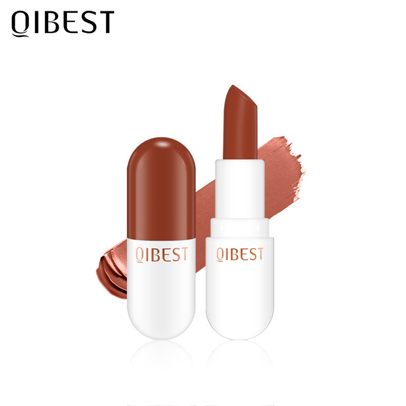 QIBEST Mini Capsule Lipstick Set Velvet Matte Matte Lipstick Long lasting Pill Lipstick