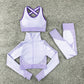 Seamless Knitting Yoga Suit Lulu Sexy Hip Lifting Fitness Three Piece Suit In Autumn And Winter