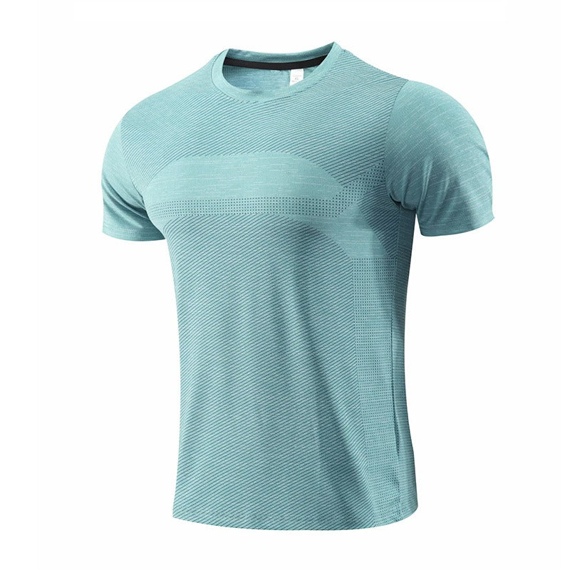 Men's short sleeved sports T-shirt, quick drying clothes, summer running clothes, fitness clothes