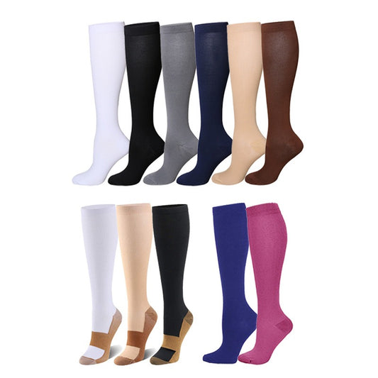 Medium tube solid color compression socks jump rope sports socks pressure socks student calf socks pressure socks