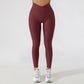 New High Waist Hip Lifting Nude Yoga Pants For Women Without T-Line Fast Dry Tight Running Sports Peach Fitness Pants