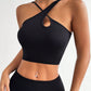 Crisscross Cutout Crop Active Tank US/CANADA only