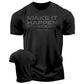 Men's T-Shirt Strength Earned Workout Gy 3D Print T-Shirts Funny Short Sleeves Muscle Man Tough Guy Oversized Men Clothing Tops