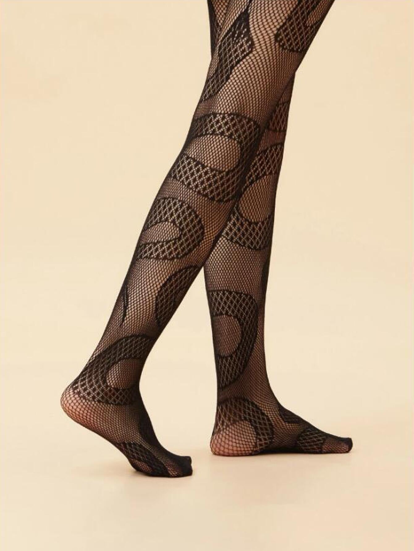 Fun mesh hollowed out stockings snake pattern jumpsuit animal stockings