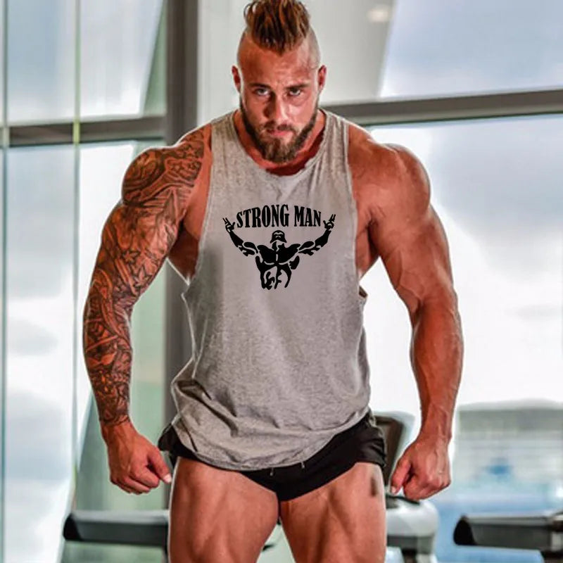 Men Short sleeve Oversized T-shirt GYM Gray Print t shirt Gym Fitness Bodybuilding Workout Tees Tops Male Summer Brand Clothing