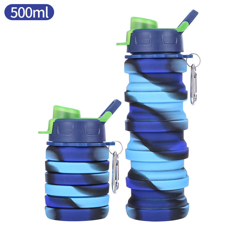 New Silicone Collapsible Sports Water Cups For Men And Women Innovative Outdoor Travel Bottles Portable Cold Water Bottles