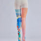 Small group patterned pantyhose with colorful silk stockings