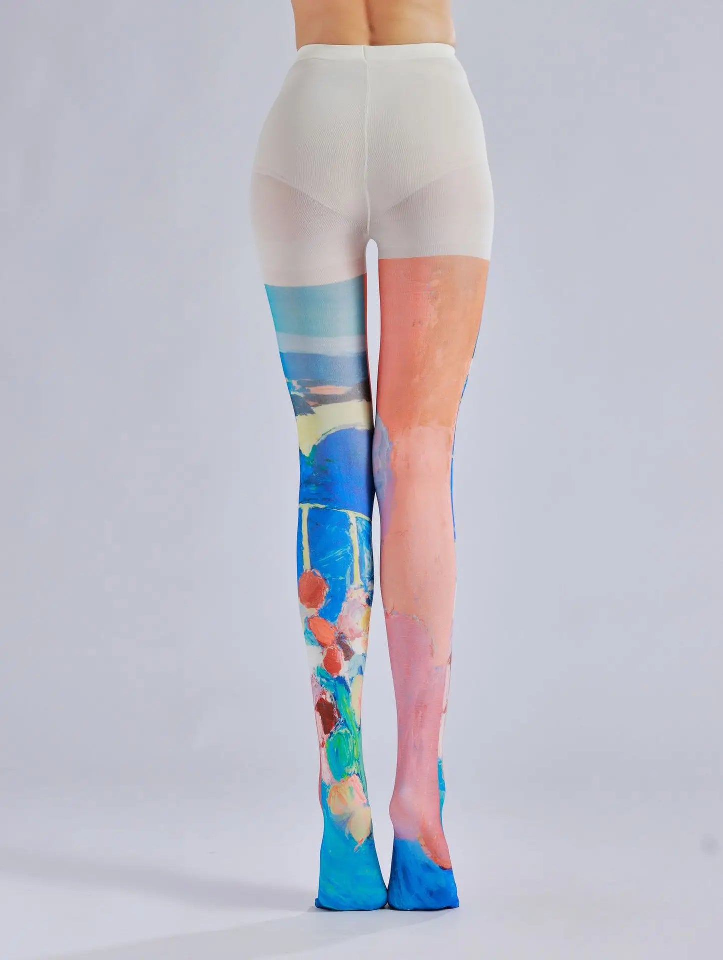 Small group patterned pantyhose with colorful silk stockings