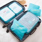 6pcs/set Men and Women Luggage Travel Bags Packing Cubes Organizer Fashion Double Zipper Waterproof Polyester Bag