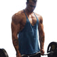 Men's Gym Workout Bodybuilding  Cotton Tank Tops  Y Back Fitness Thin Shoulder Strap Muscle Fit Stringer Sleeveless Shirt