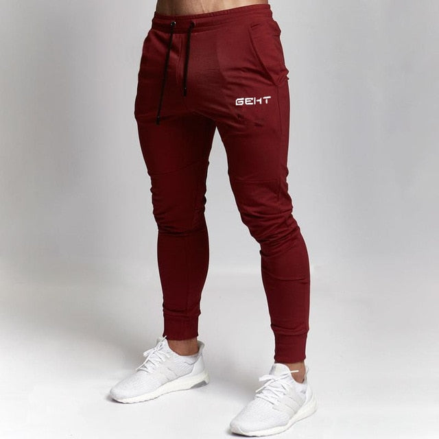 2021 GEHT brand Casual Skinny Pants Mens Joggers Sweatpants Fitness Workout Brand Track pants New Autumn Male Fashion Trousers