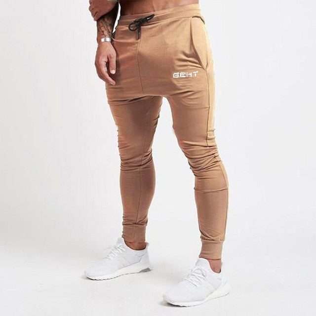 2021 GEHT brand Casual Skinny Pants Mens Joggers Sweatpants Fitness Workout Brand Track pants New Autumn Male Fashion Trousers