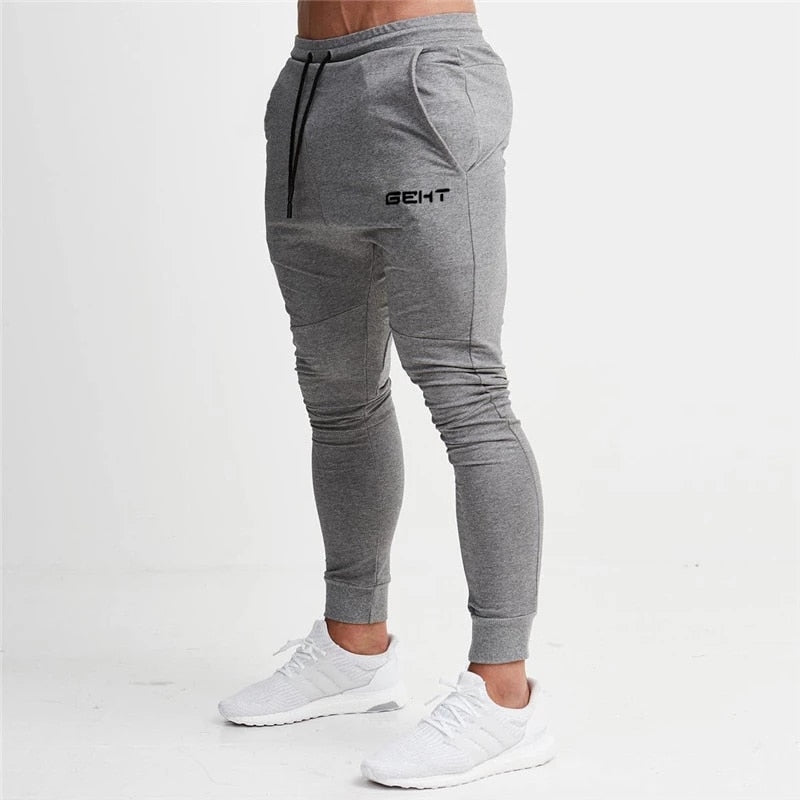 2021 GEHT brand Casual Skinny Pants Mens Joggers Sweatpants Fitness Workout Brand Track pants New Autumn Male Fashion Trousers