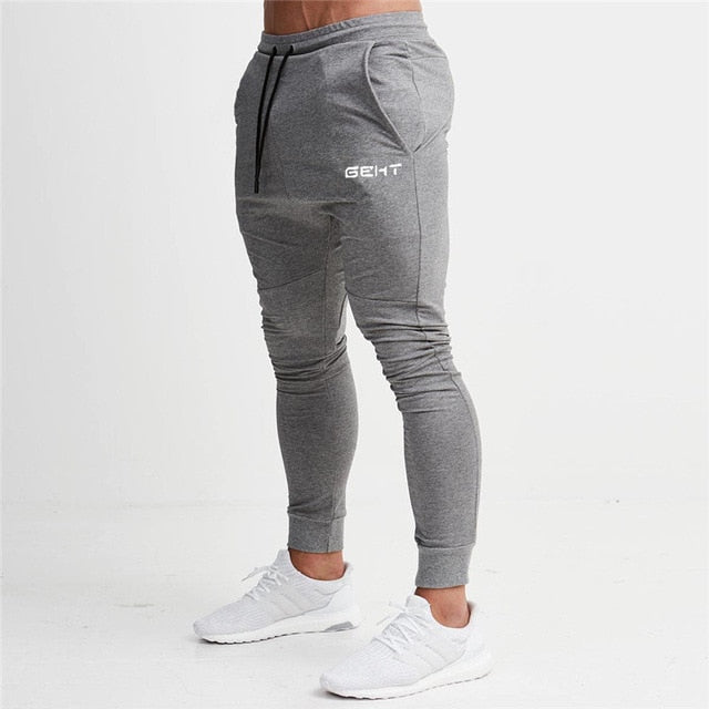 2021 GEHT brand Casual Skinny Pants Mens Joggers Sweatpants Fitness Workout Brand Track pants New Autumn Male Fashion Trousers