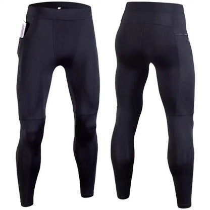 Men Compression Tight Leggings Running Sports Male Gym Fitness Jogging Pants Quick Dry Trousers Workout Training Yoga Bottoms