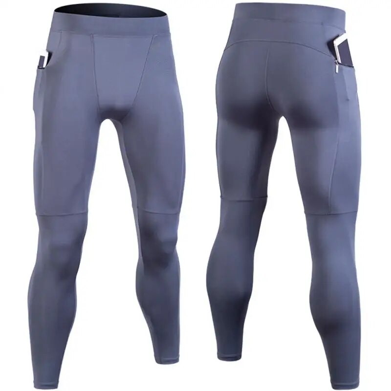 Men Compression Tight Leggings Running Sports Male Gym Fitness Jogging Pants Quick Dry Trousers Workout Training Yoga Bottoms