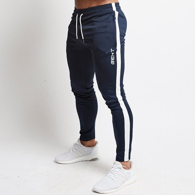 2021 GEHT brand Casual Skinny Pants Mens Joggers Sweatpants Fitness Workout Brand Track pants New Autumn Male Fashion Trousers