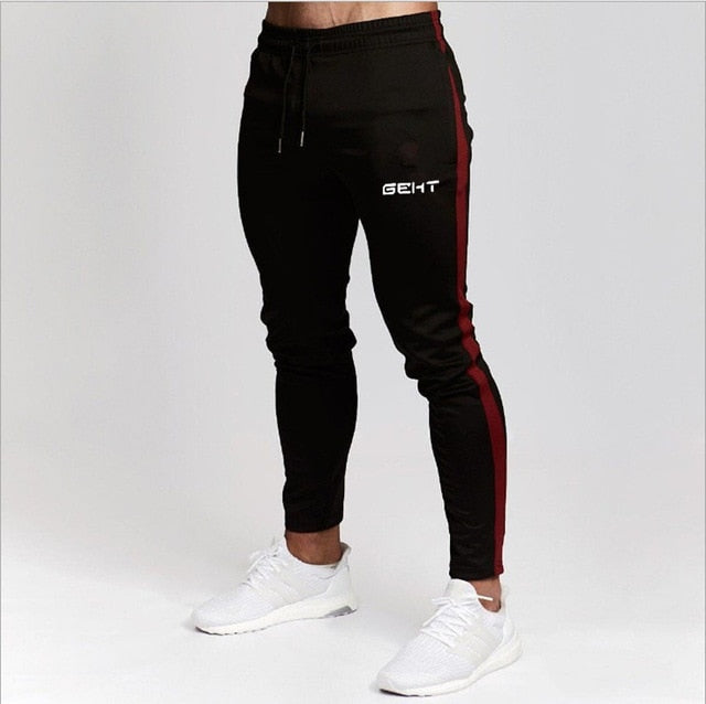 2021 GEHT brand Casual Skinny Pants Mens Joggers Sweatpants Fitness Workout Brand Track pants New Autumn Male Fashion Trousers