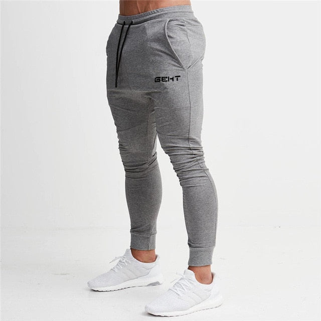 2021 GEHT brand Casual Skinny Pants Mens Joggers Sweatpants Fitness Workout Brand Track pants New Autumn Male Fashion Trousers