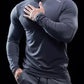 Men Stand collar zipper T-shirt Gym Running Training Fitness Bodybuilding Sport Top Quality elastic long Sleeve tight Tops Tees