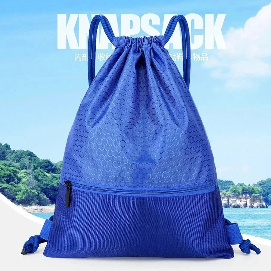 Outdoor Foldable Waterproof Gym Bag Fitness Backpack Drawstring Shop Pocket Hiking Camping Beach Swimming Men Women Sports Bags