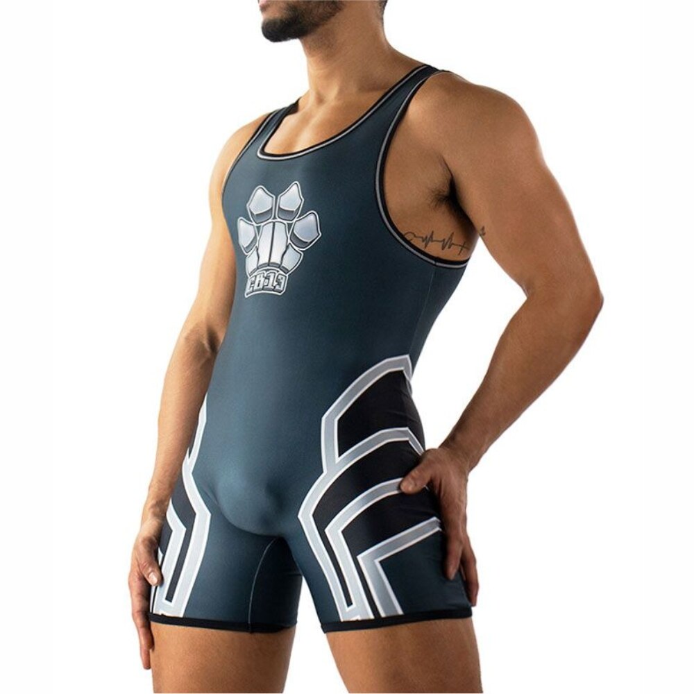 USA Poshmark Cellblock 13 Mens Wrestling Zipper Singlets One-Piece Powerlifting Sleeveless Gym Sport Fitness Clothing