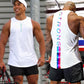 2021 Summer New Men Fashion Trend Cool Undershirt Fitness Outdoor Sports Vest Muscle Gym Loose Cotton Black Sleeveless Shirt