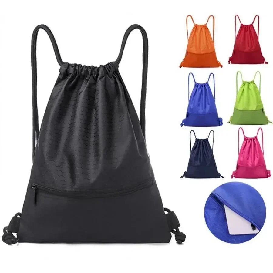 Outdoor Foldable Waterproof Gym Bag Fitness Backpack Drawstring Shop Pocket Hiking Camping Beach Swimming Men Women Sports Bags