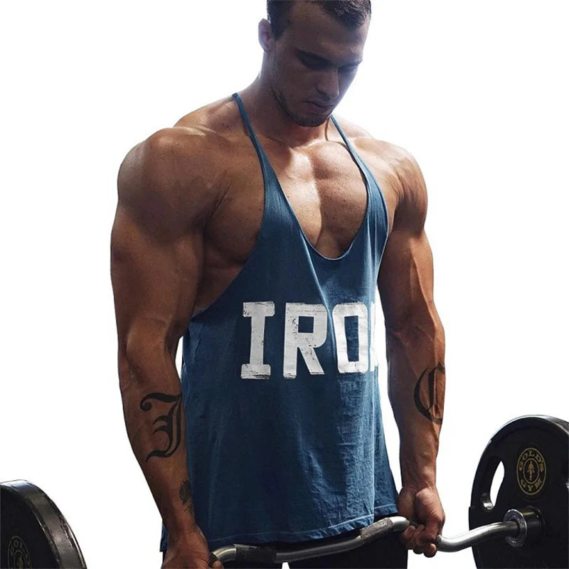 Men's 100% Cotton Workout Gym Tank Top Muscle Sleeveless Sportswear Bodybuilding Training Fashion Sports Shirts Plus Size Vest