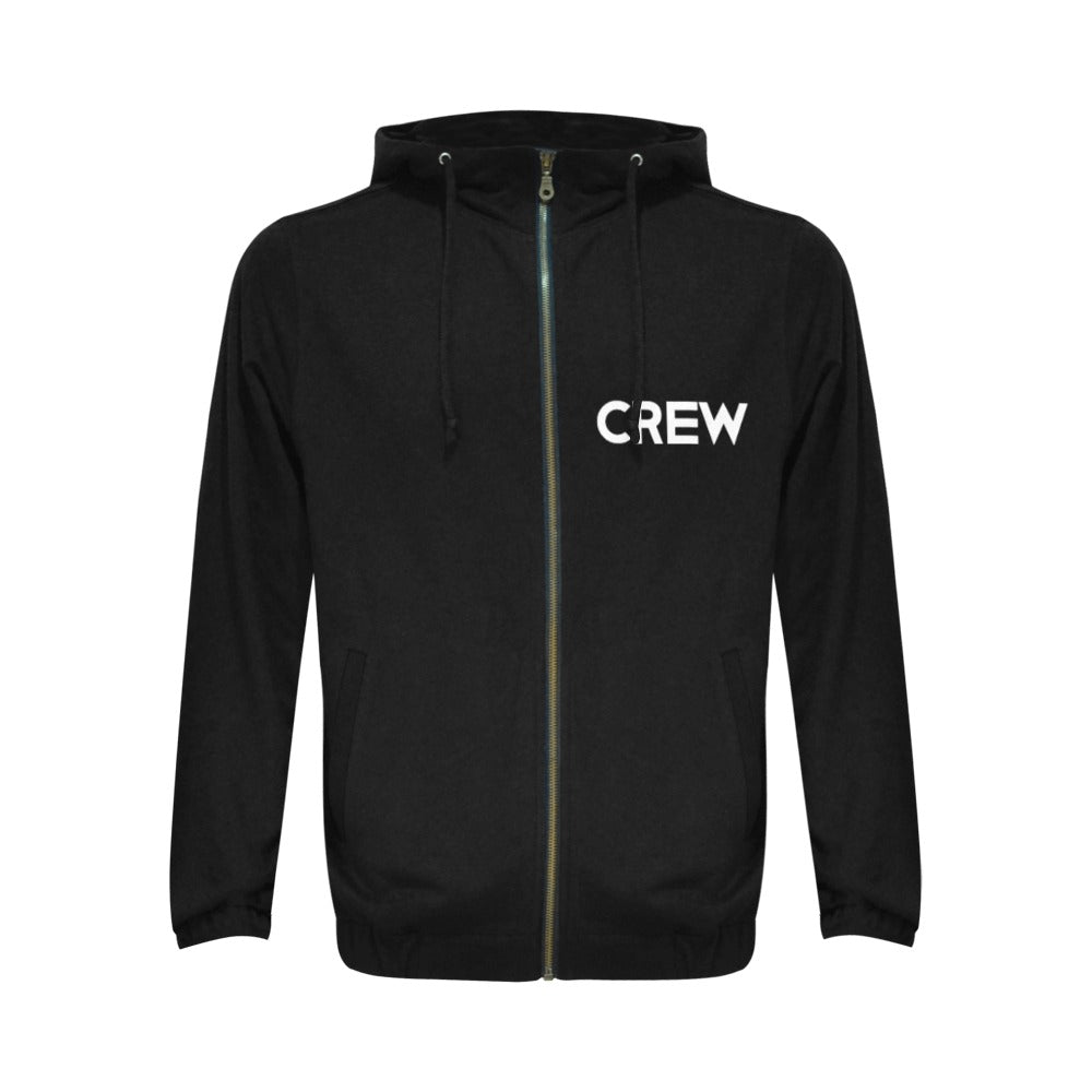 CREW Men's All Over Print Full Zip Hoodie (Model H14)