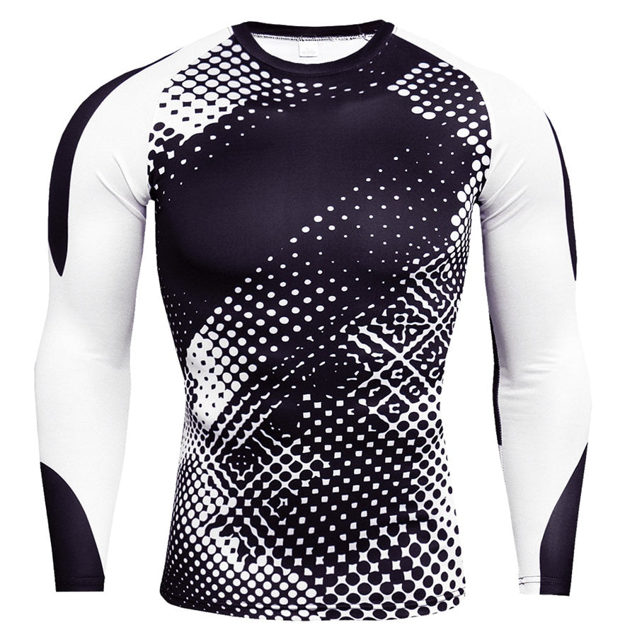 Long Sleeve Compression Shirt Men Quick Dry Gym T Shirt Fitness Sport Shirt Male Rashgard Gym Workout Traning Tights For Men