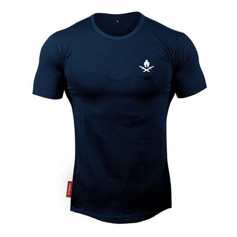 Clothing gym fitness Running t shirt men O-neck t-shirt cotton bodybuilding Sport shirts tops gym men t shirt