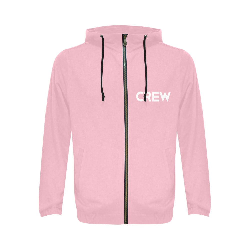 CREW Men's All Over Print Full Zip Hoodie (Model H14)