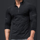 Autumn And Winter Running Training Clothes Long-sleeved POLO Shirt Men's Personal Trainer Fitness Clothes Tight High Elastic Outdoor Sports Top
