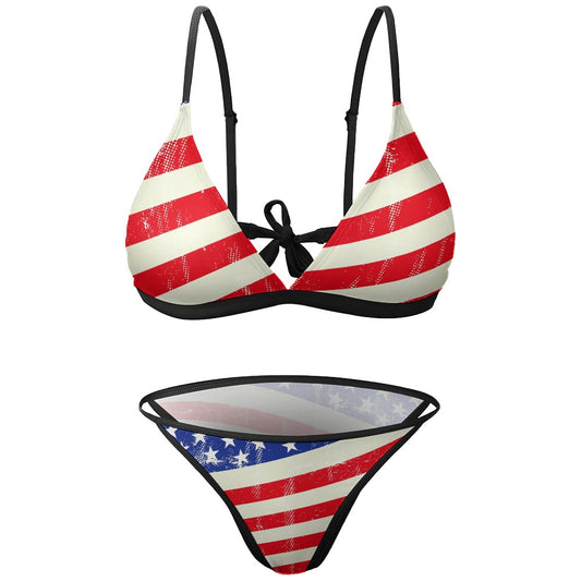 American Flag Sexy Two Piece Bikini Swimsuit