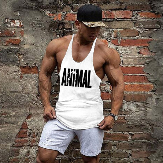 Animal Gyms Tank Top Men Workout Clothing Bodybuilding Stringer Men Muscle Vests Cotton Y back Singlets debardeur fitness homme