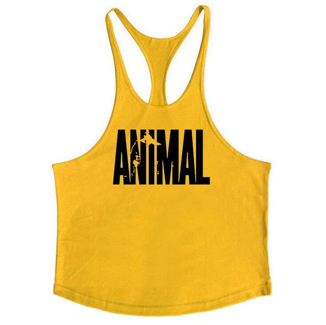 Animal Gyms Tank Top Men Workout Clothing Bodybuilding Stringer Men Muscle Vests Cotton Y back Singlets debardeur fitness homme