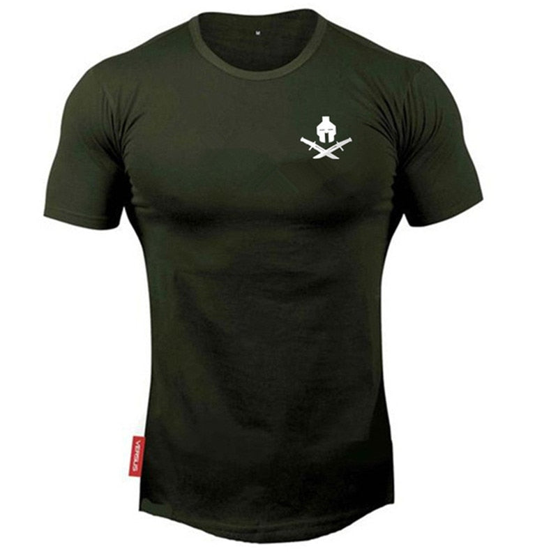 Clothing gym fitness Running t shirt men O-neck t-shirt cotton bodybuilding Sport shirts tops gym men t shirt