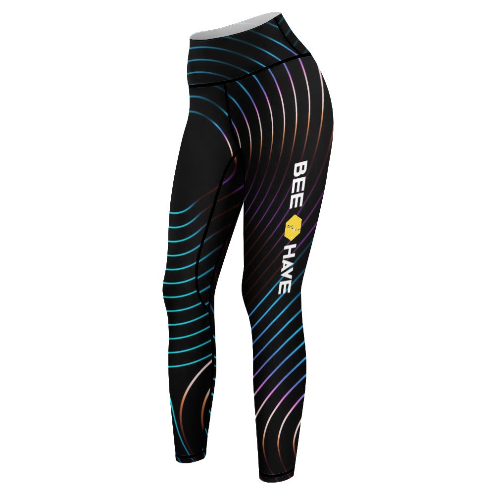 BEE HAVE Neon Women's Comfort Sports Yoga Pants