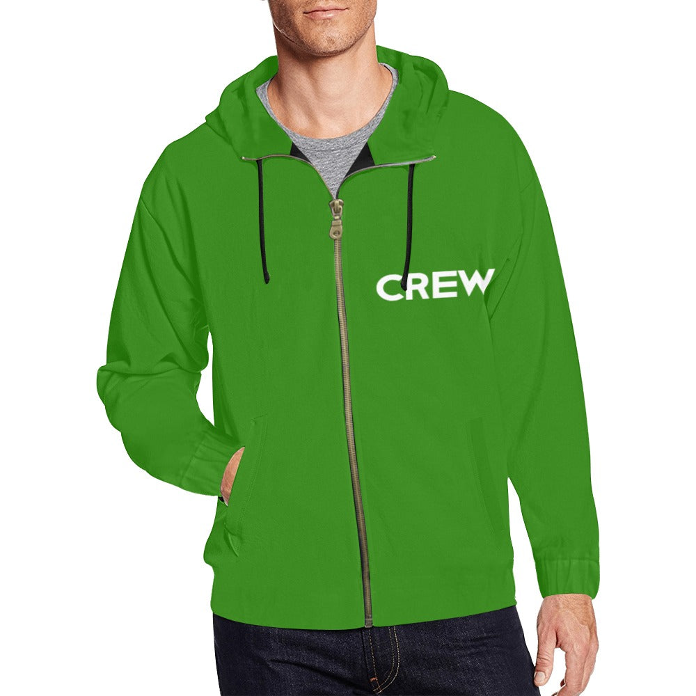 CREW Men's All Over Print Full Zip Hoodie (Model H14)