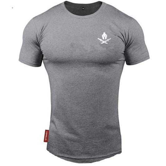 Clothing gym fitness Running t shirt men O-neck t-shirt cotton bodybuilding Sport shirts tops gym men t shirt