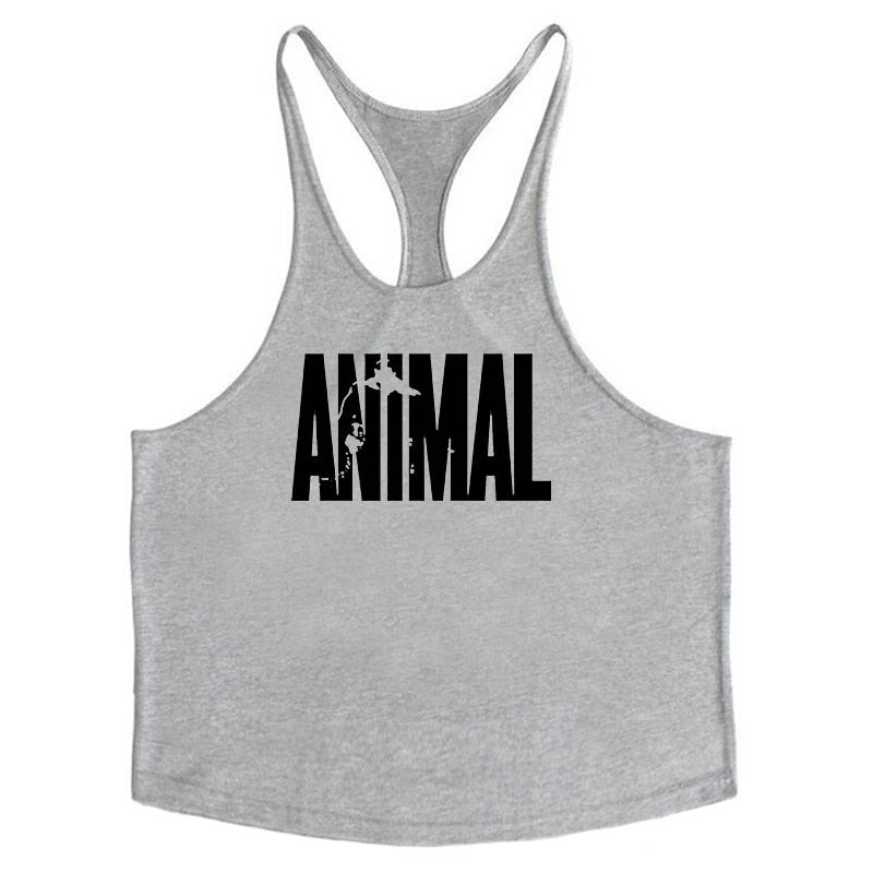 Animal Gyms Tank Top Men Workout Clothing Bodybuilding Stringer Men Muscle Vests Cotton Y back Singlets debardeur fitness homme