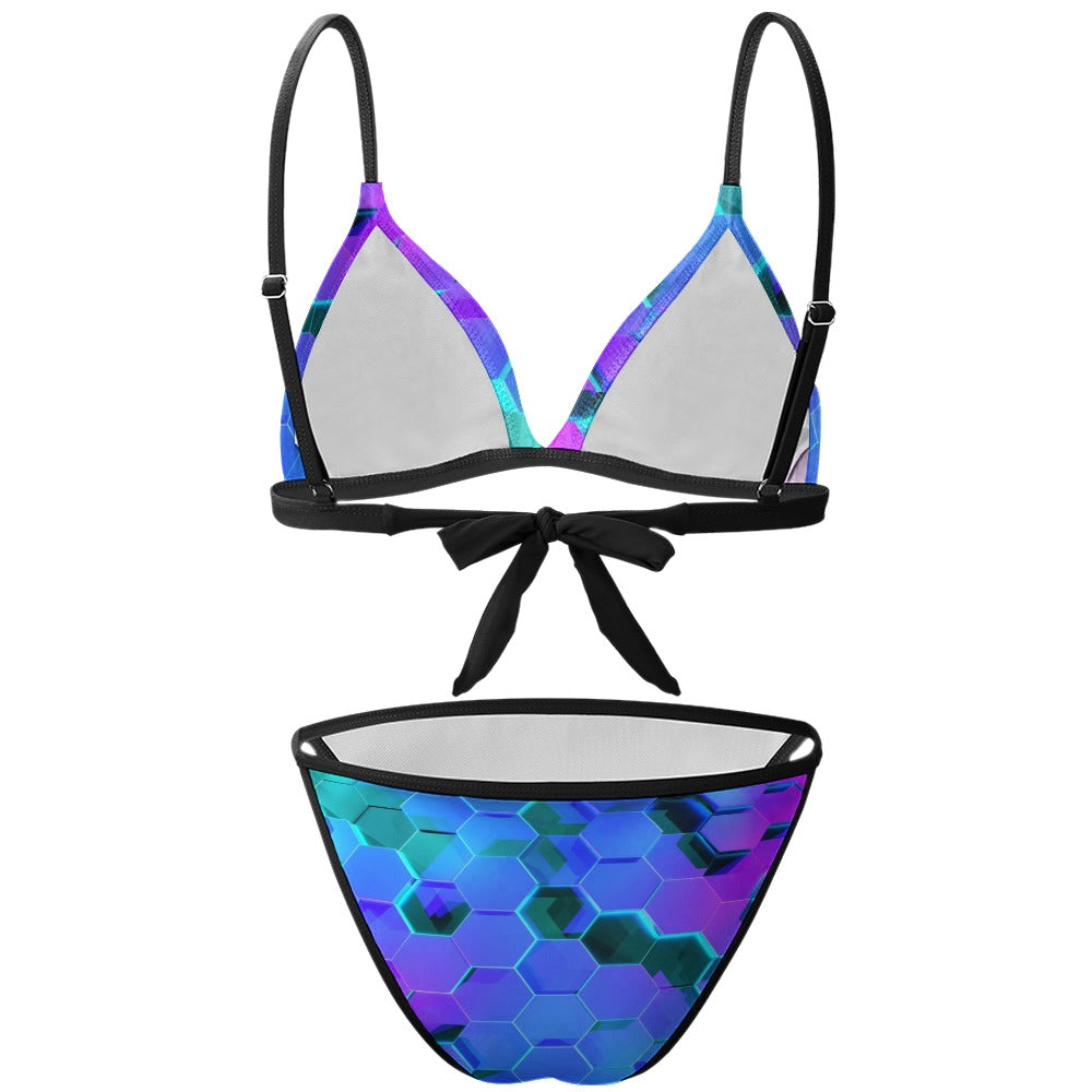 BeeHive blue Sexy Two Piece Bikini Swimsuit